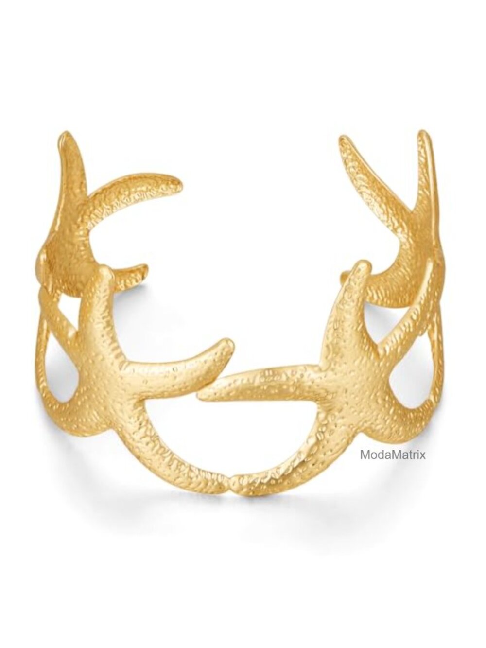 Wide Cuff Bracelet for Women, Chunky 14k Gold Arm Cuff Starfish Seashell Bangle